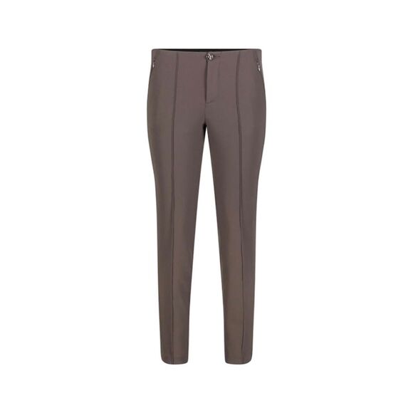 Mac High Rise Tech Sleek Anna Zip Stretch Pants Sz 12 In Chocolate Espresso - Picture 5 of 16